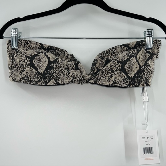 Andie Swim NWT Scala Bikini Top in Snake size Medium - Picture 3 of 7